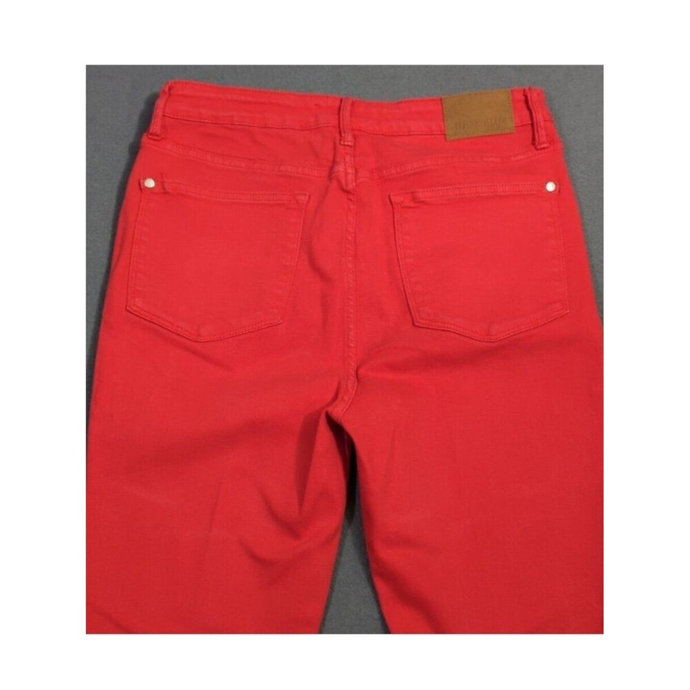 Judy Blue Jeans Women's 31 Red Garment Dyed Skinny High Rise Denim
